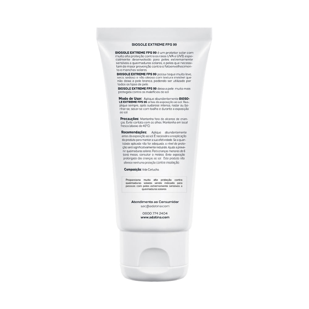Protetor Solar Biosole Extreme FPS 99 Máximo Bloqueio Anti-Melasma 40ml