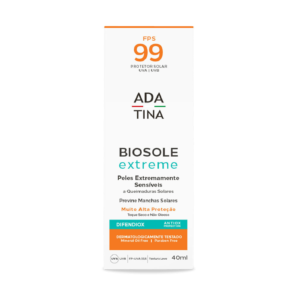 Protetor Solar Biosole Extreme FPS 99 Máximo Bloqueio Anti-Melasma 40ml