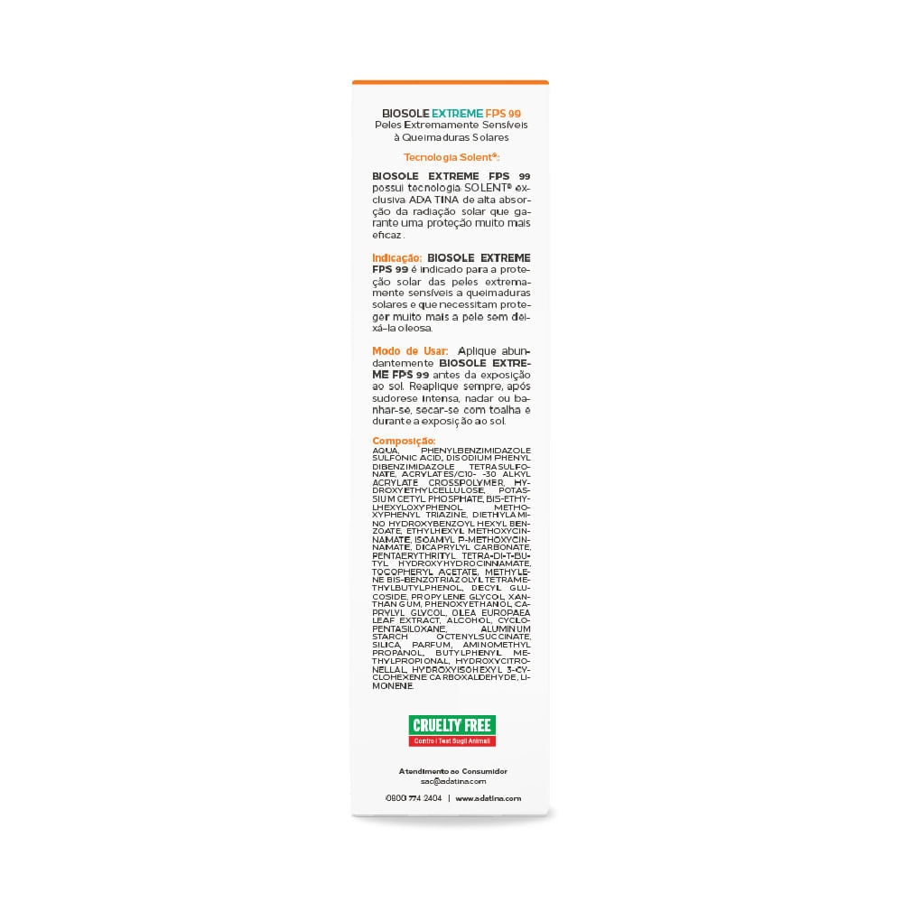 Protetor Solar Biosole Extreme FPS 99 Máximo Bloqueio Anti-Melasma 40ml