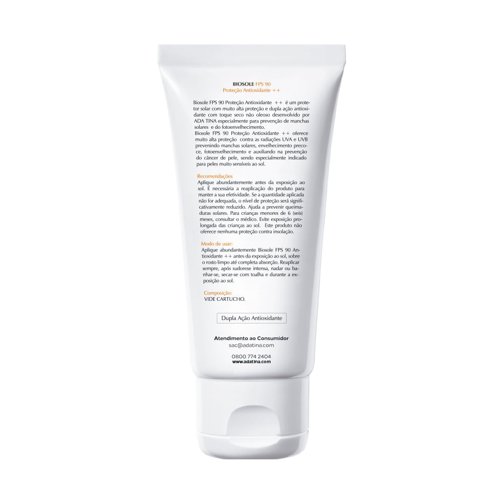Protetor Solar Biosole FPS 90 Proteção Anti-Melasma  40ML
