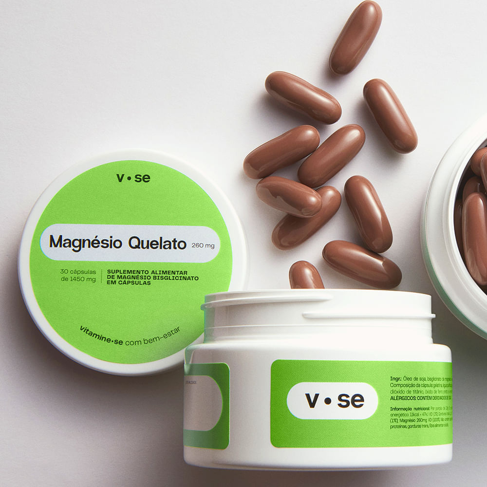 Magnésio Quelato Vitamine-se 30 Cápsulas