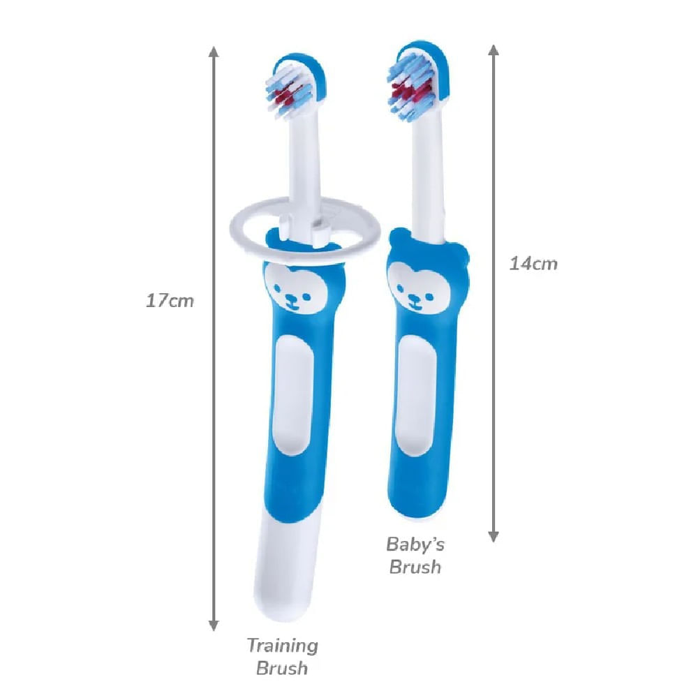 Kit 2 Escovas De Dentes Infantil Learn To Brush 5m+ Azul MAM