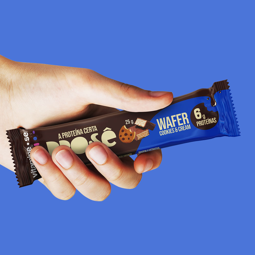 Barrinha Proteica Pro-sê Wafer Proteica Cookies & Cream Vitamine-se 4 unidades
