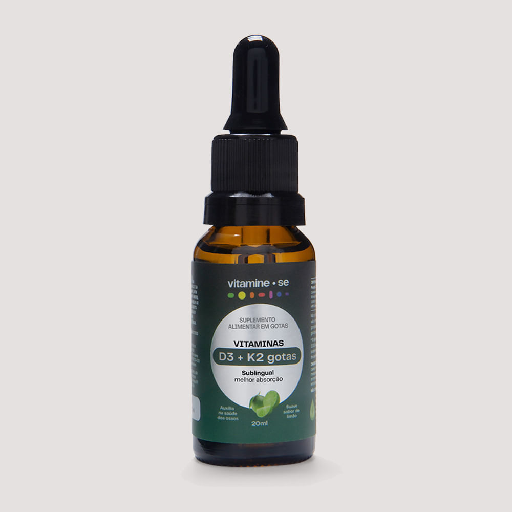Vitamina D3+K2 em Gotas (Mk-7) Vitamine-se 20ml