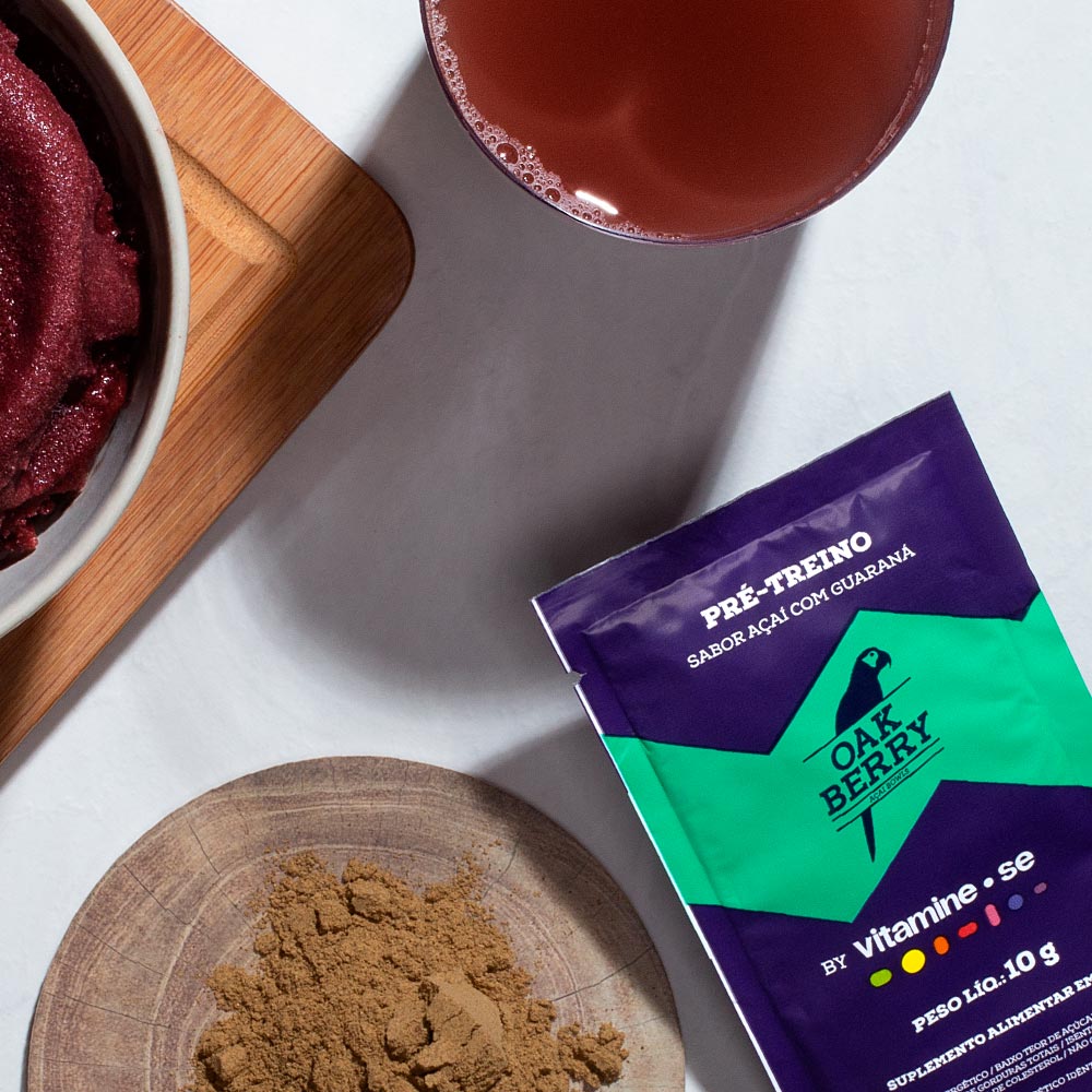 Pré-Treino Oakberry com Creatina 15 Sachês com 10g cada