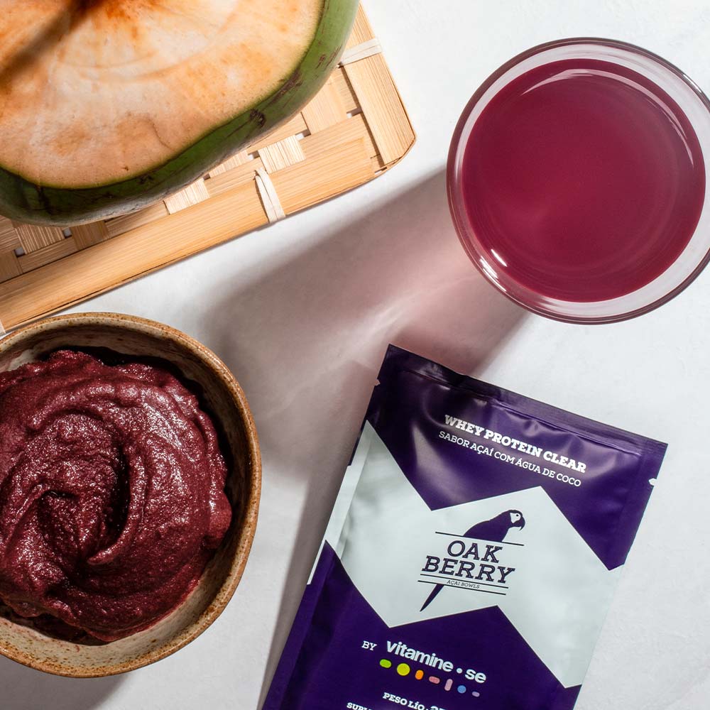 Whey Clear Oakberry Açaí com Água de Coco Caixa com 15 Sachês com 25g
