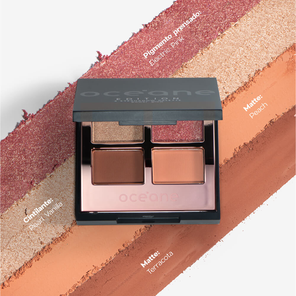 PALETA DE SOMBRAS 4 EYESHADOW PALETTE POWER GLOW OCÉANE EDITION 4,5G