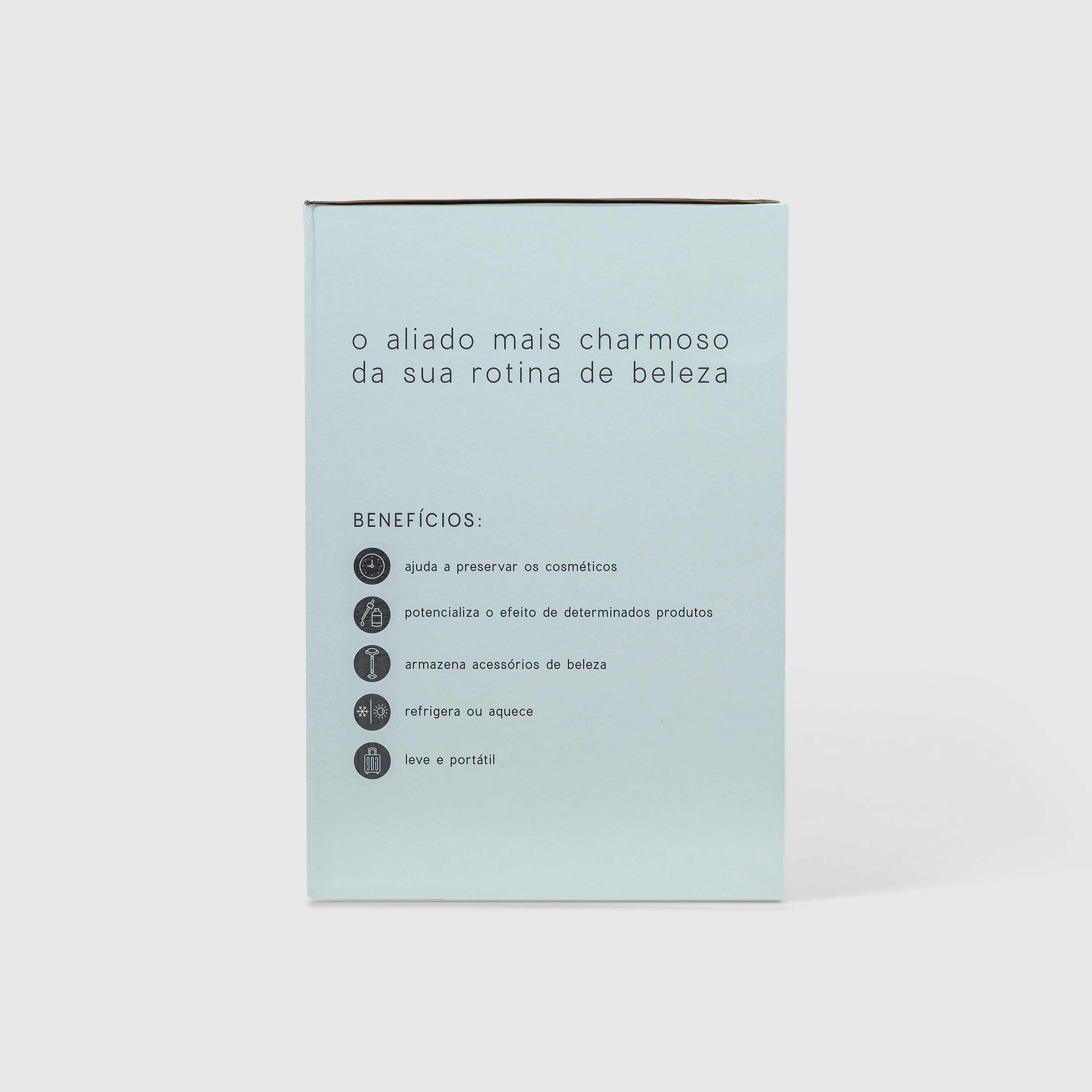Mini Geladeira Branca Skincare Fridge Oceane 4L