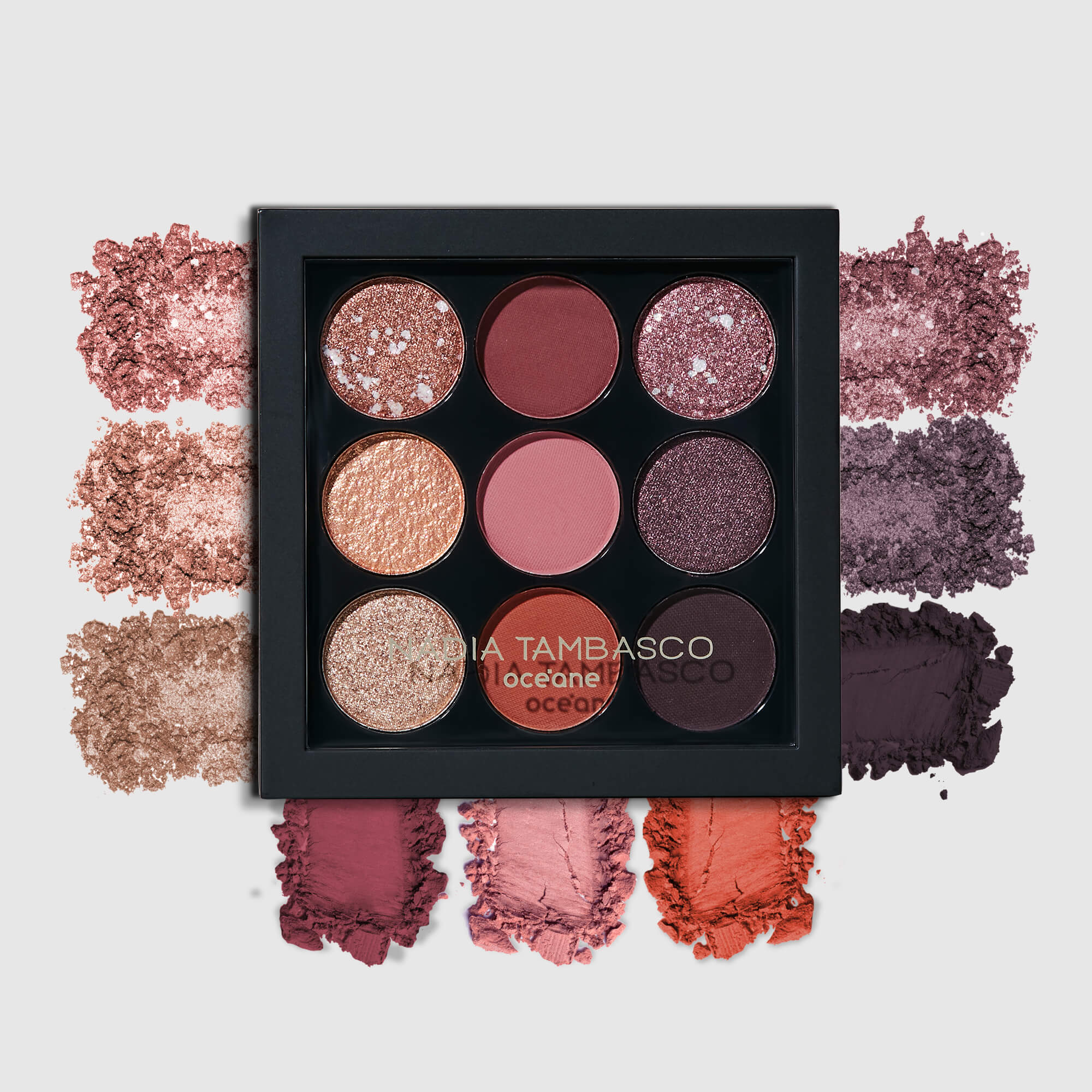 Kit Paleta de Sombras To Go My Glam + Revitalizador Labial Roxo Nádia Tambasco By Océane