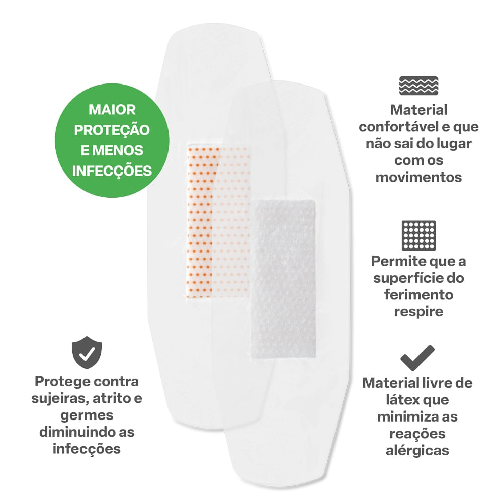 Curativos À prova d'água Caixa com 16 Unidades Multi Saúde HC496