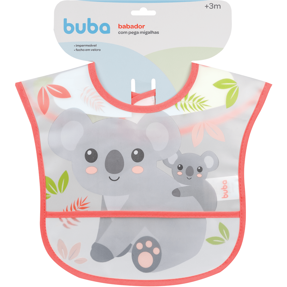 Babador Com Bolso Impermeável Coala - Buba