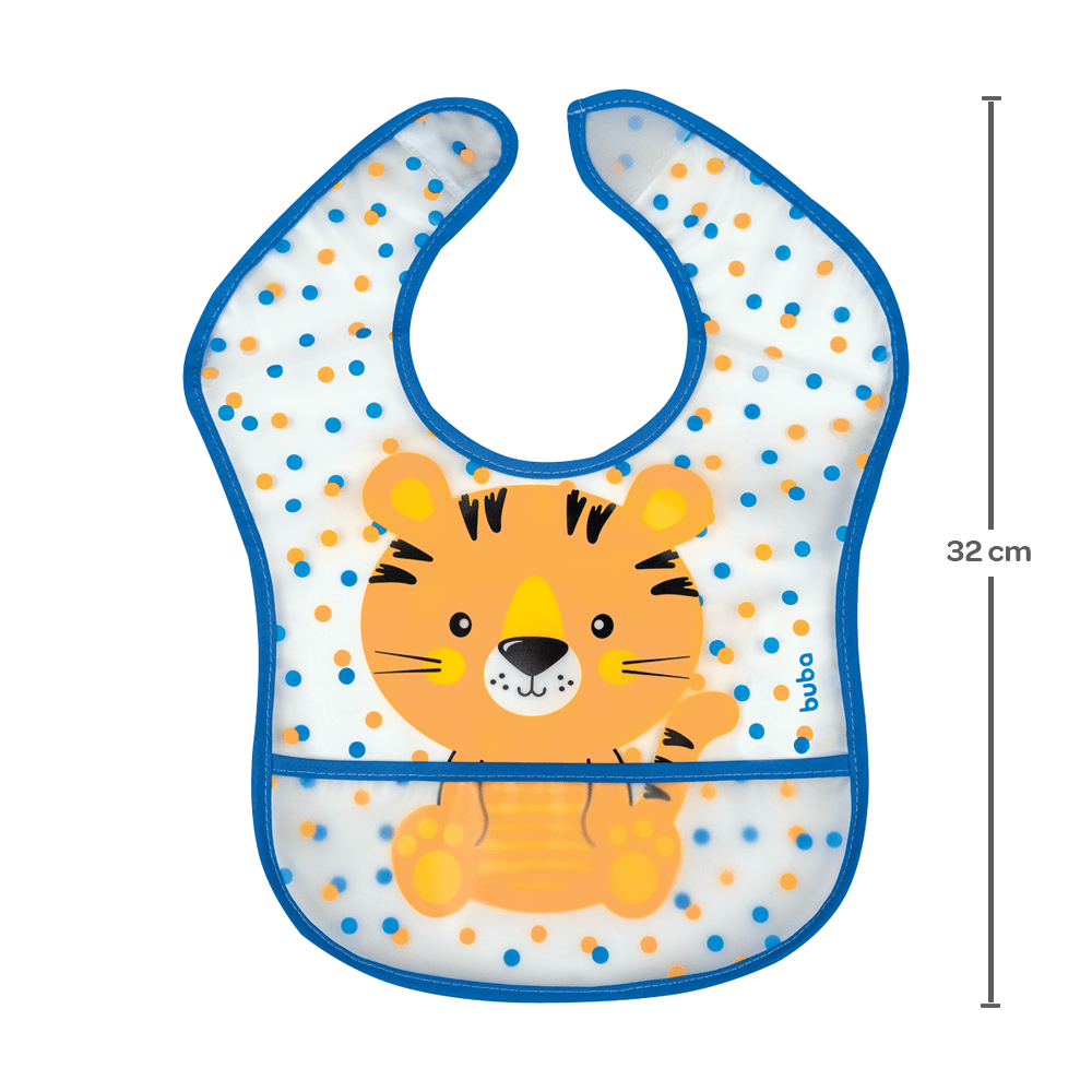 Babador Com Bolso Impermeável Tigrinho Buba