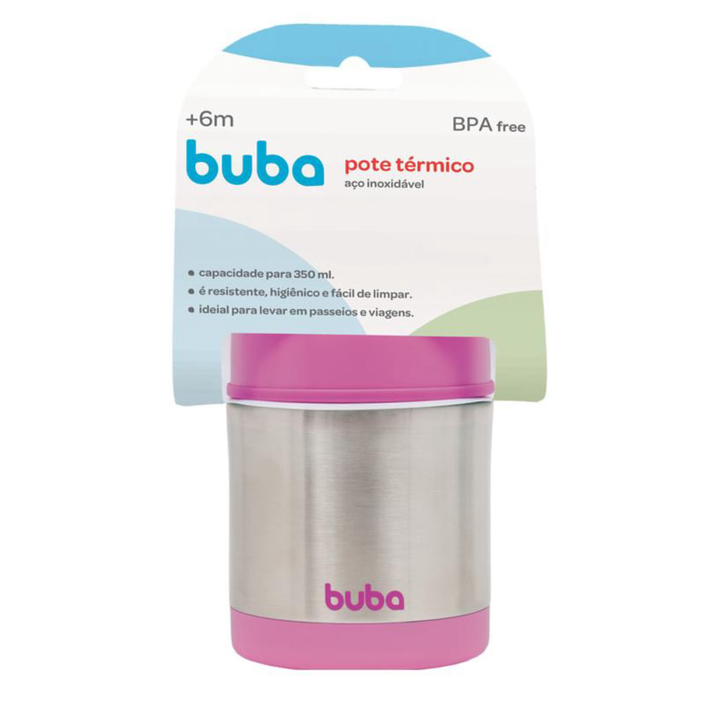 Pote Térmico Aço Inoxidável Buba Rosa