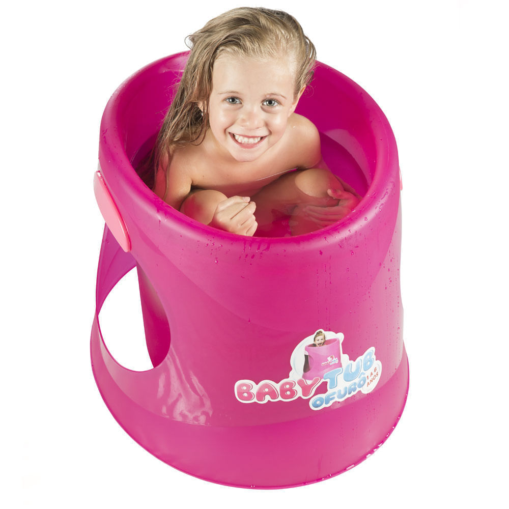 Banheira Babytub Ofurô Cristal para crianças de 1 a 6 Anos Fluor Pink