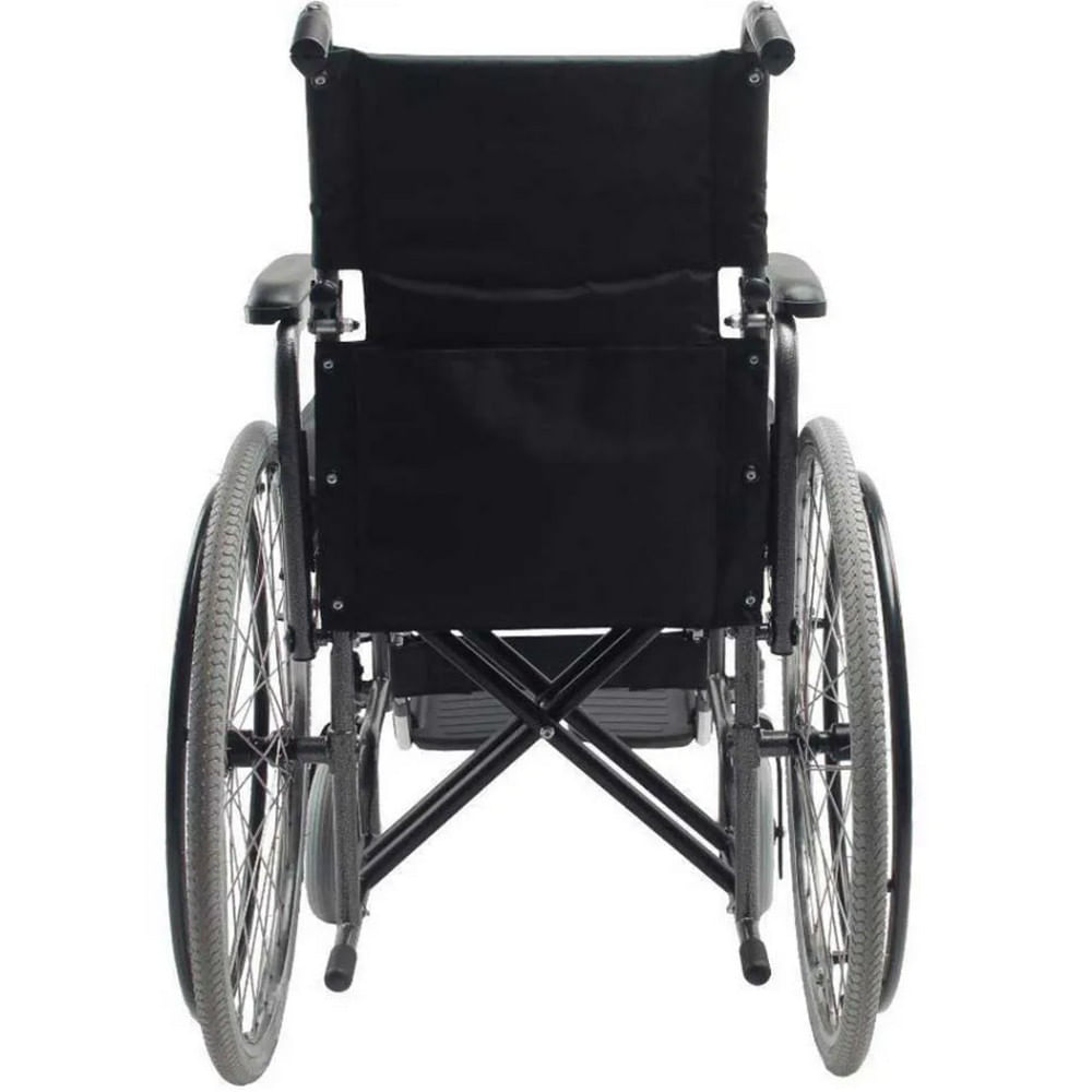 Cadeira de Rodas Aço Dobrável D400 Tamanho 48 Dellamed Preta