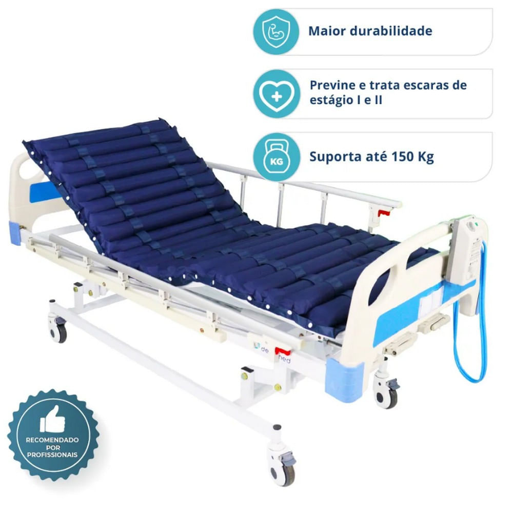Colchão Pneumático para Tratamento de Escaras Air Tube Dellamed 110V