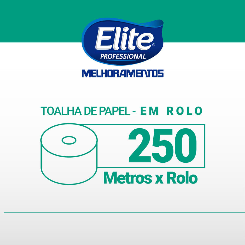 Toalha Em Rolo Classic Com 8 Rolos De Folha Simples 250 M