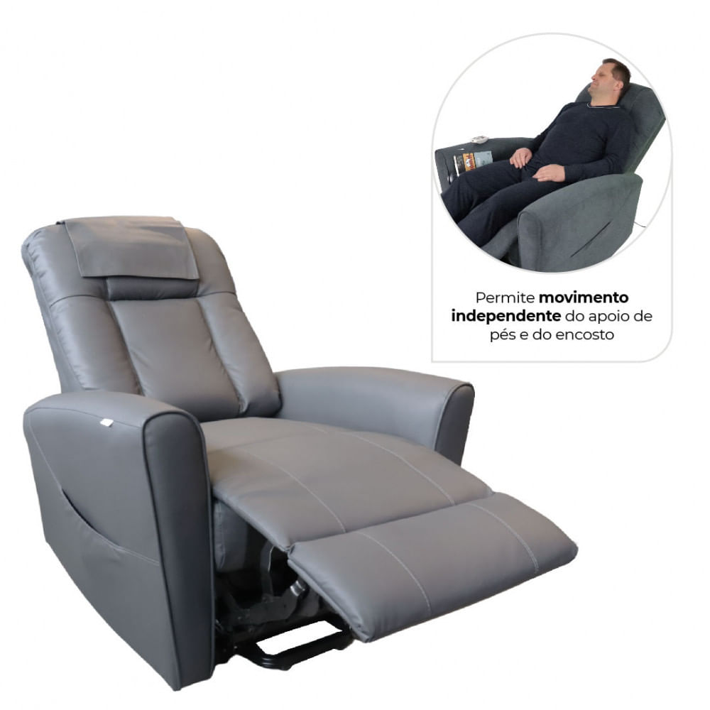 Poltrona Massageadora Reclinável Motorizada até 150 Kg Dellamed
