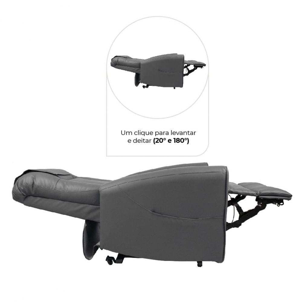 Poltrona Massageadora Reclinável Motorizada até 150 Kg Dellamed