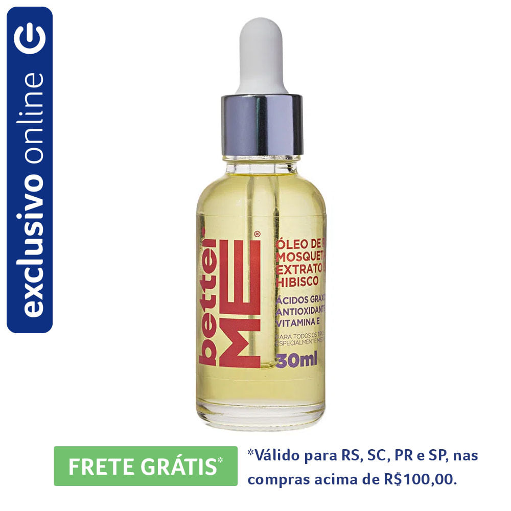 Óleo de Rosa mosqueta + Extrato de Hibisco Better Me 30ml