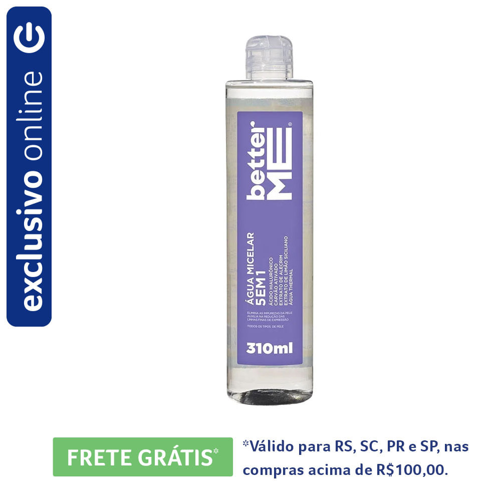 Água Micelar 5 em 1 Better Me 310ml