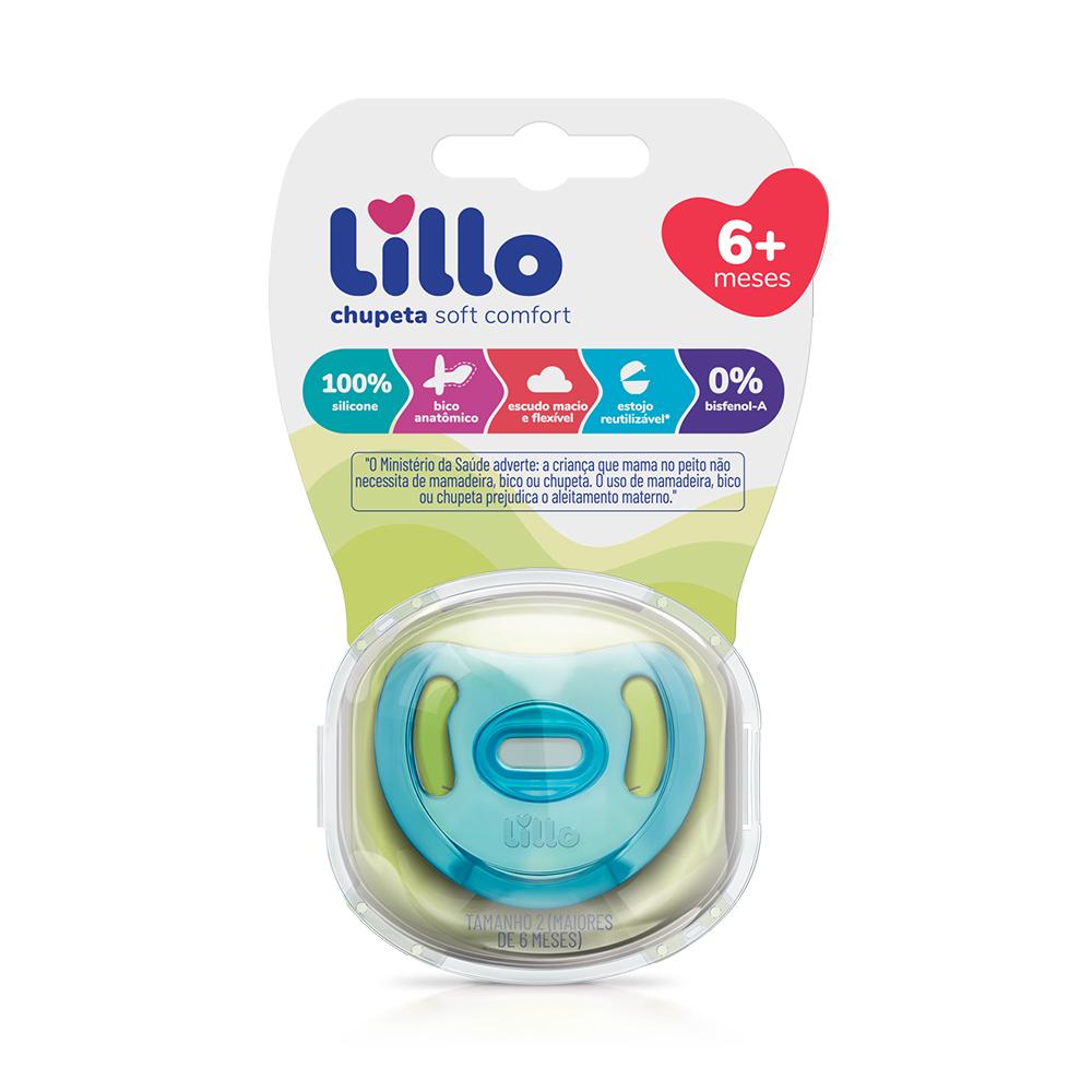 Chupeta Lillo Soft Comfort Maiores de 6 meses Silicone Azul