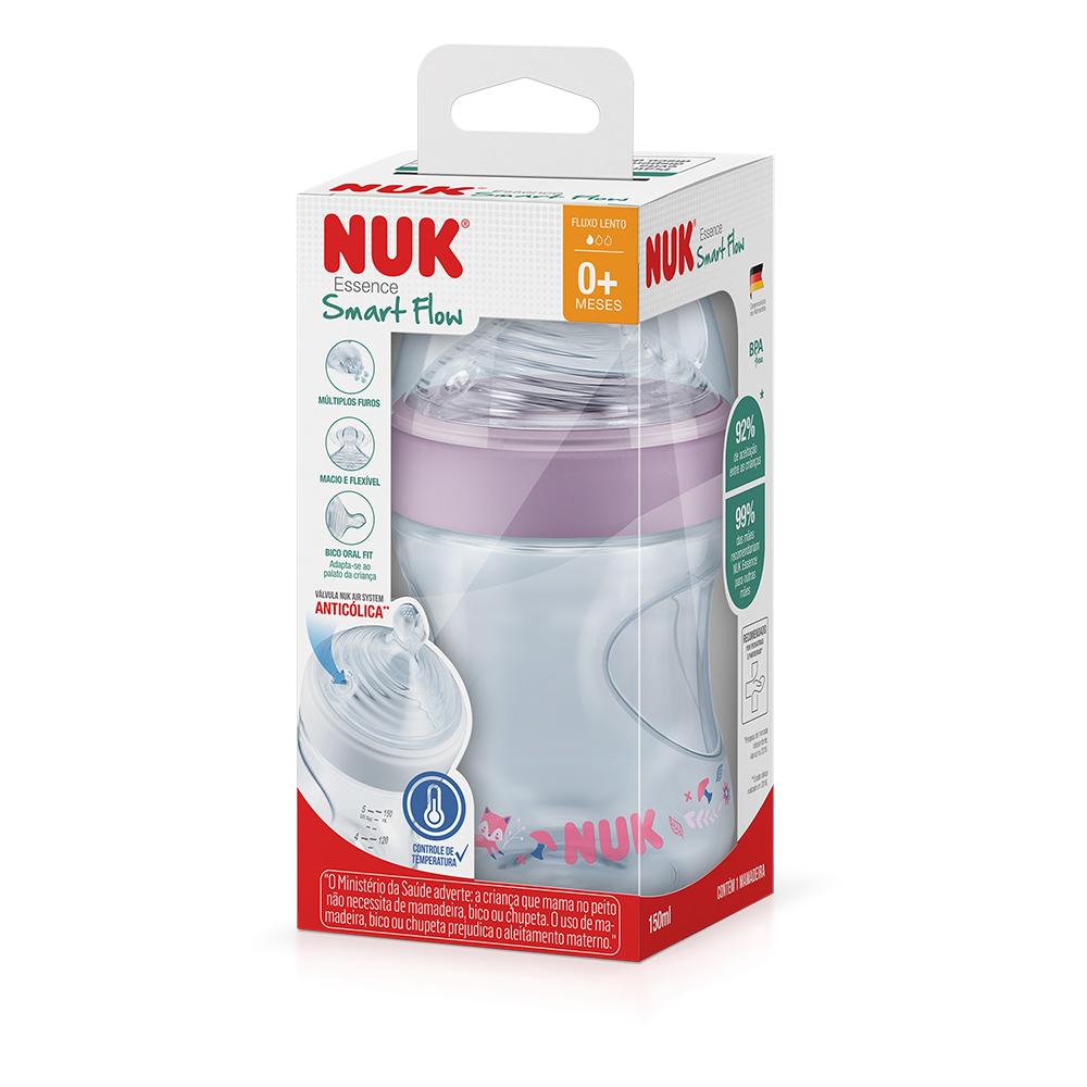 Mamadeira NUK Smart Flow Anticólica Essence Rosa 150 ml Girl