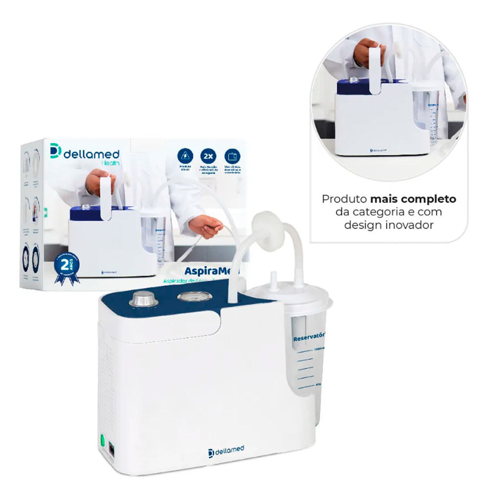 Aspirador de Fluídos e Secreções 16 L Aspiramed Dellamed