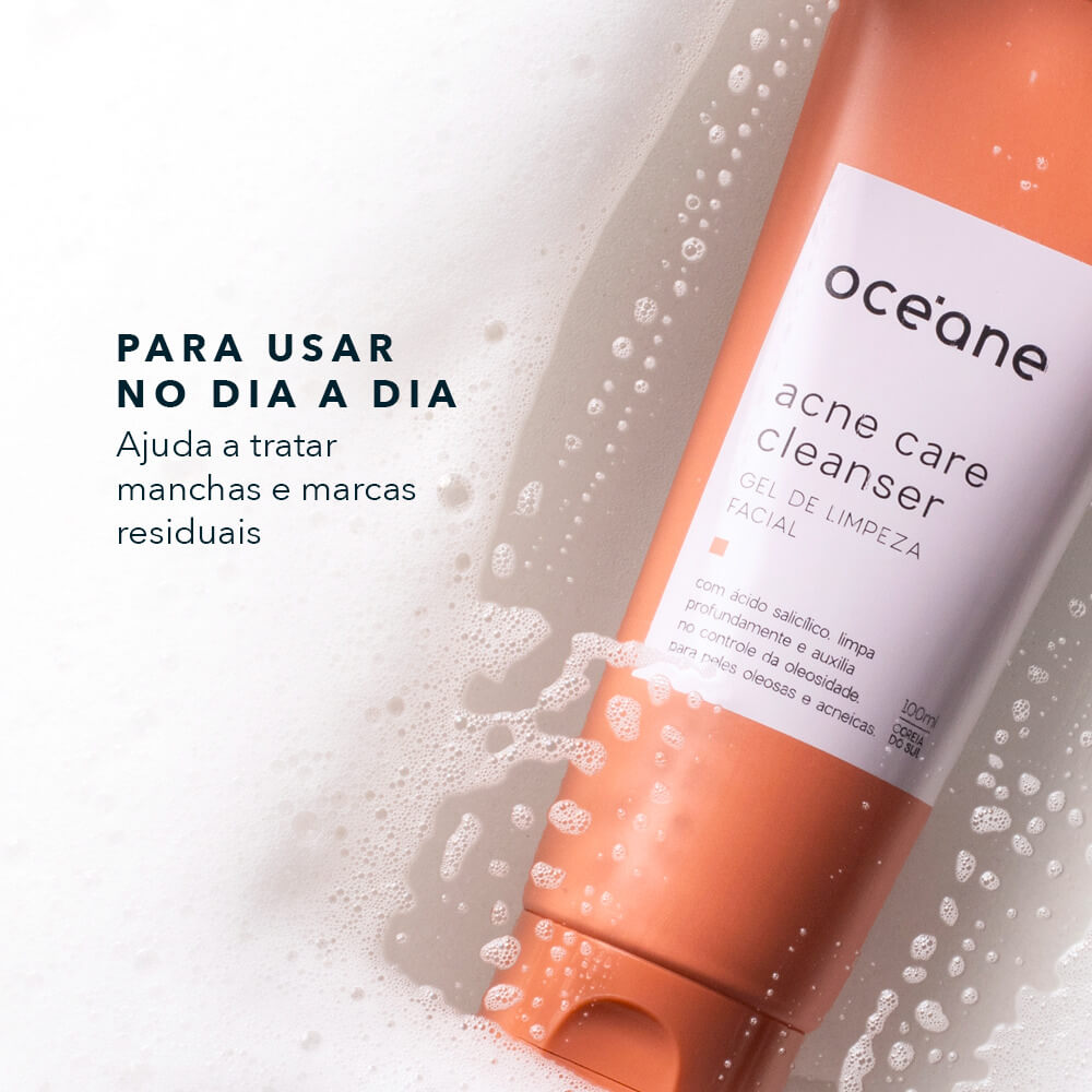 Gel de Limpeza Facial com Ácido Salicílico –Acne Care Cleanser 100ml Oceane