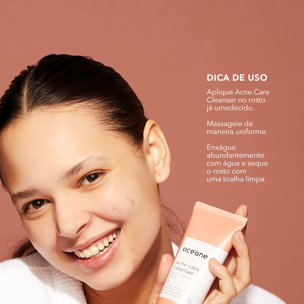 Gel de Limpeza Facial com Ácido Salicílico –Acne Care Cleanser 100ml Oceane