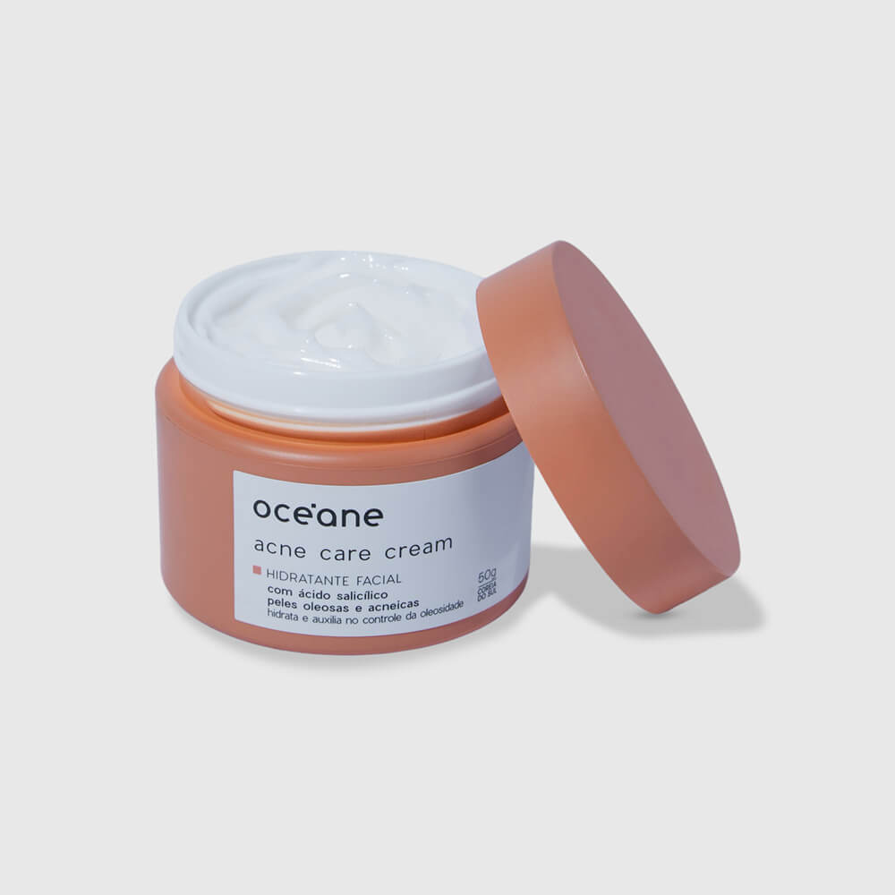 Hidratante Facial com Ácido Salicílico  Acne Care Cream 50g Oceane