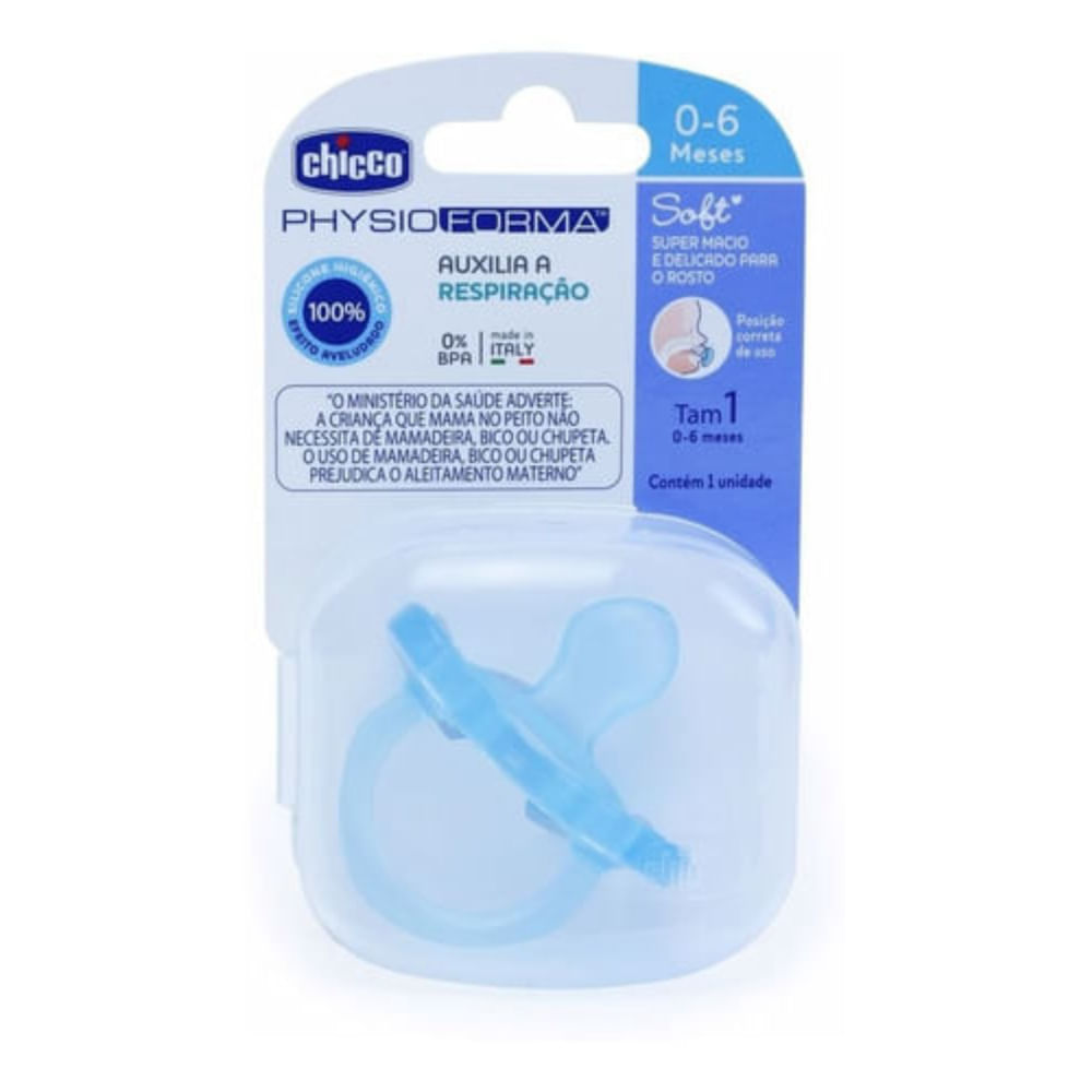 Chupeta Physio Forma Soft 6M Chicco Azul