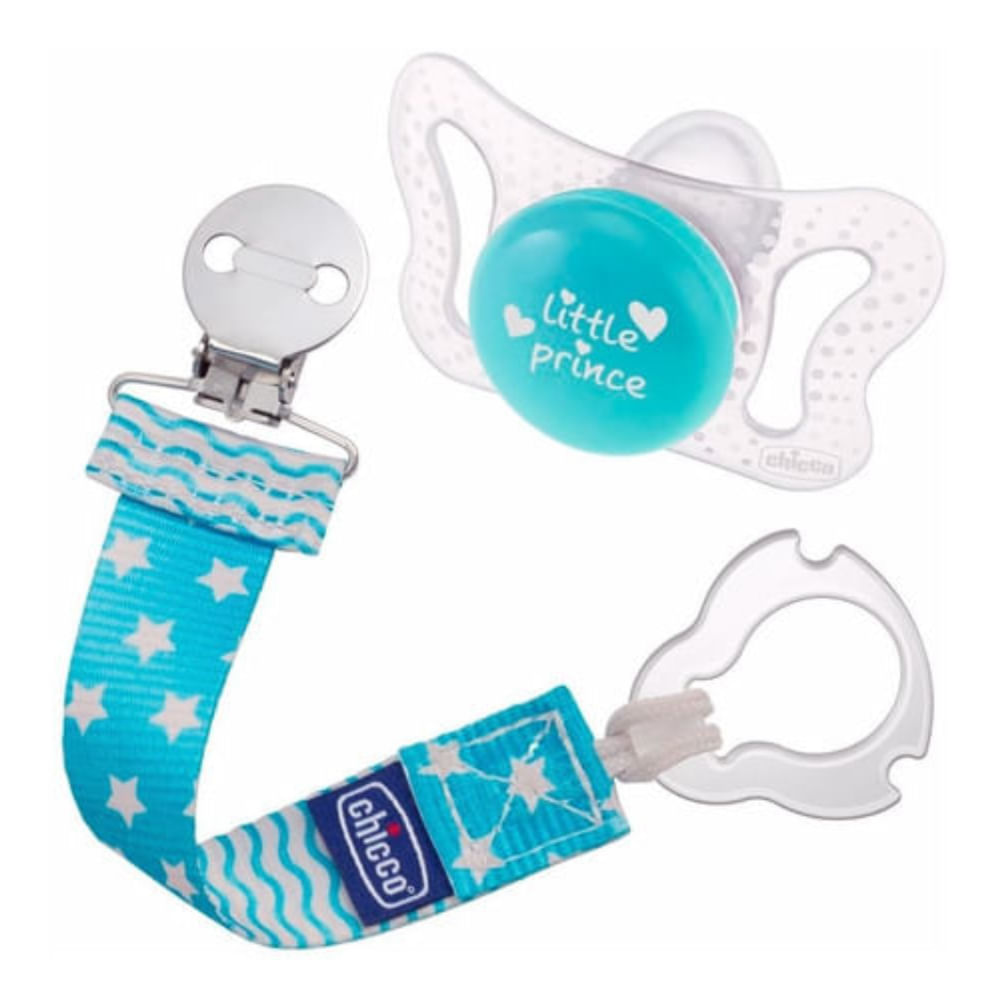 Prendedor De Chupeta Fashion Clip Chicco Azul