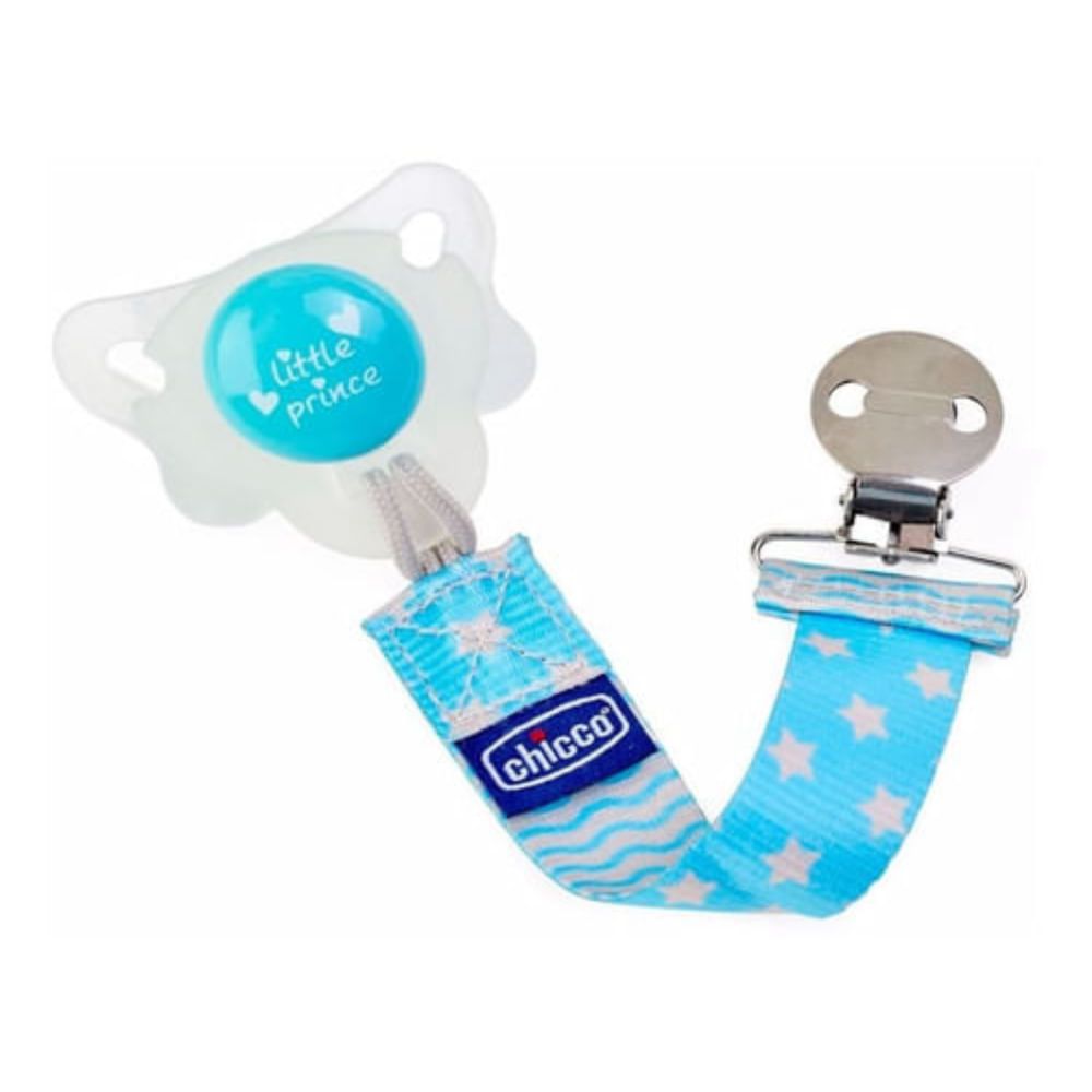 Prendedor De Chupeta Fashion Clip Chicco Azul