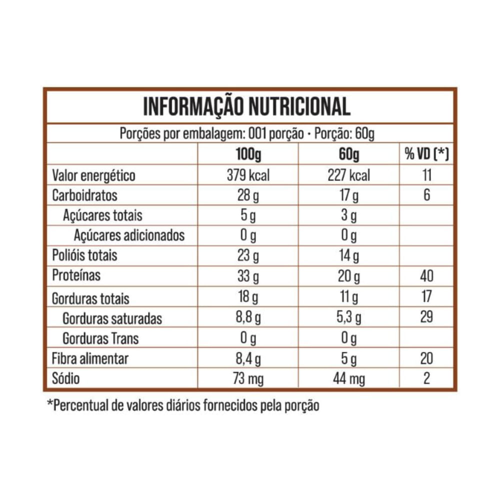 Barra de Proteína Bold Leite e Avelã 60g Bold