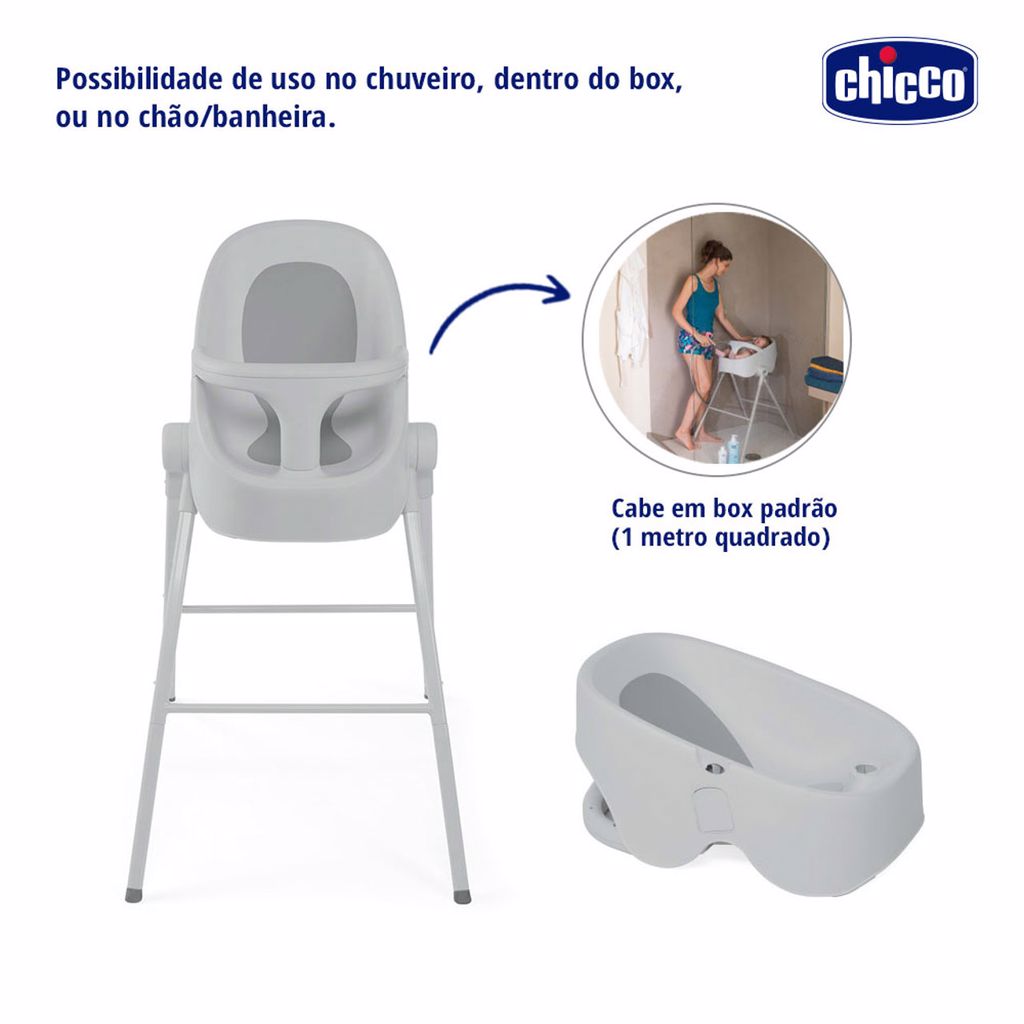 Banheira Infantil Bubble Nest Chicco Cool Grey