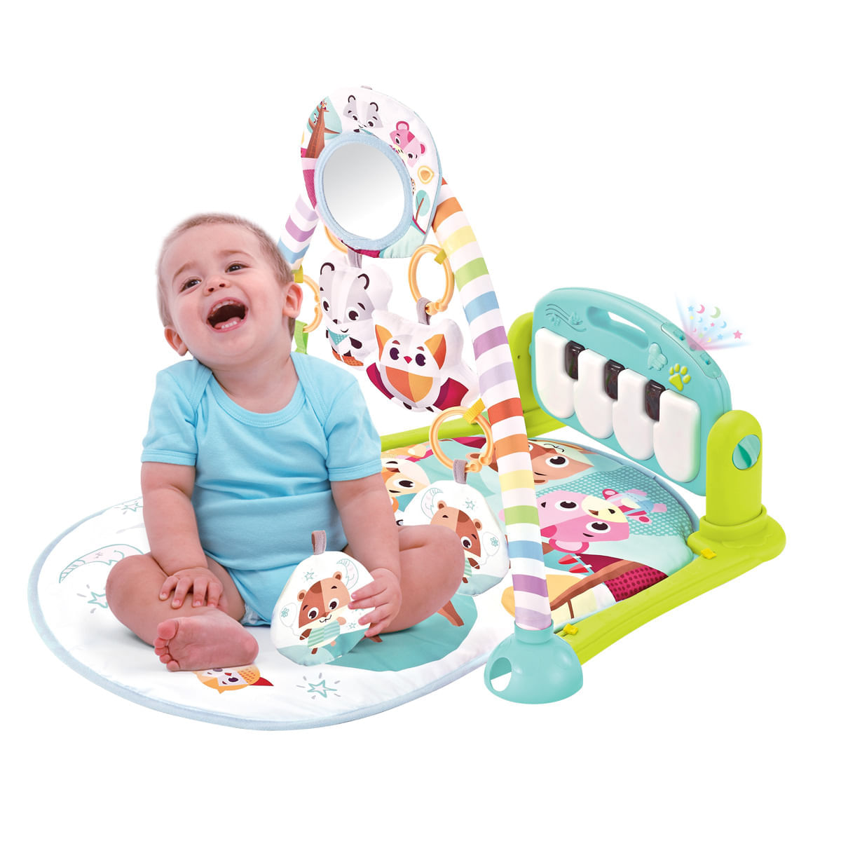 Tapete de Atividades com Piano e Bluetooth Pastime 2.0  Azul-Maxibaby