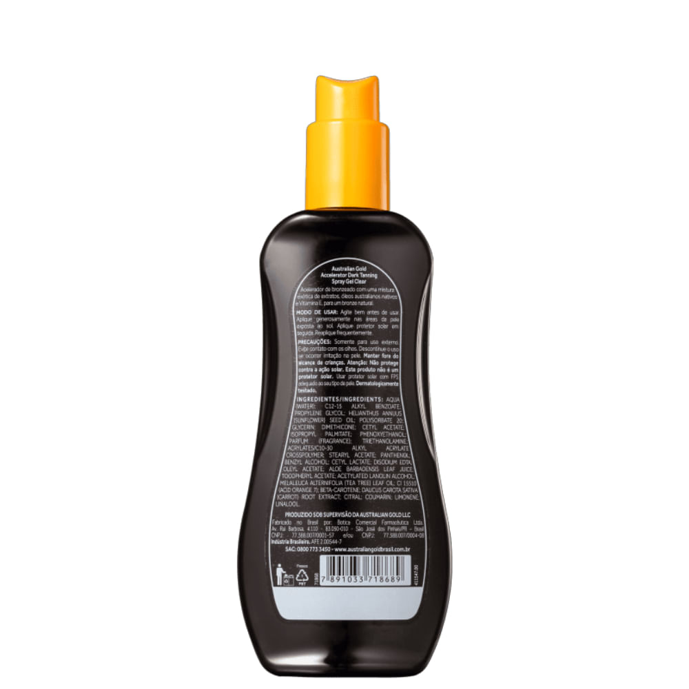Spray Bronzeador Australian Gold Accelerator Clear 237ml