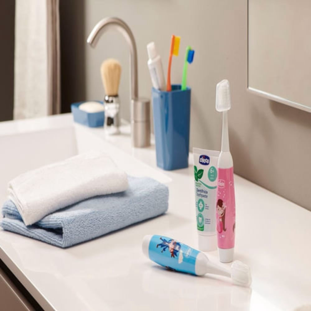 Escova De Dentes Elétrica Chicco 3A+ Azul