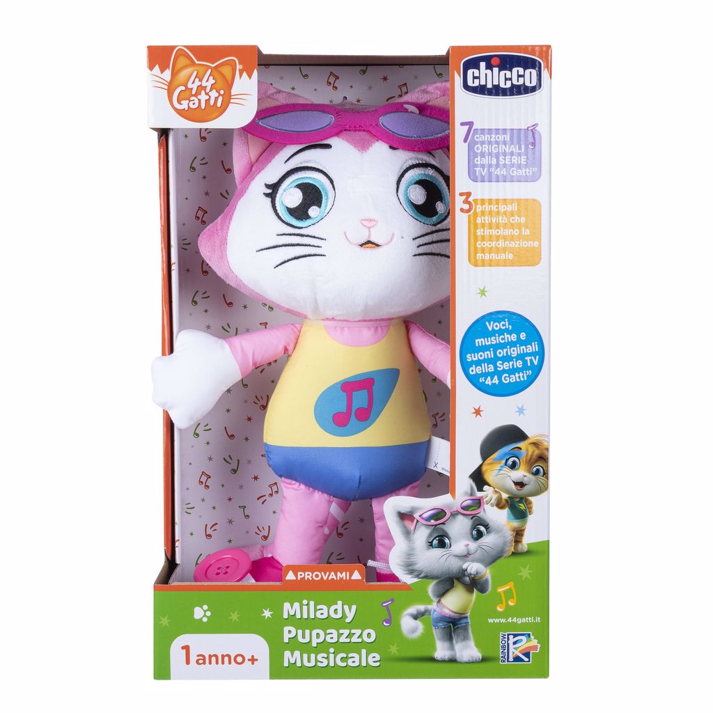 Brinquedo Educativo Pelúcia Musical Milady 44 Gatos Chicco