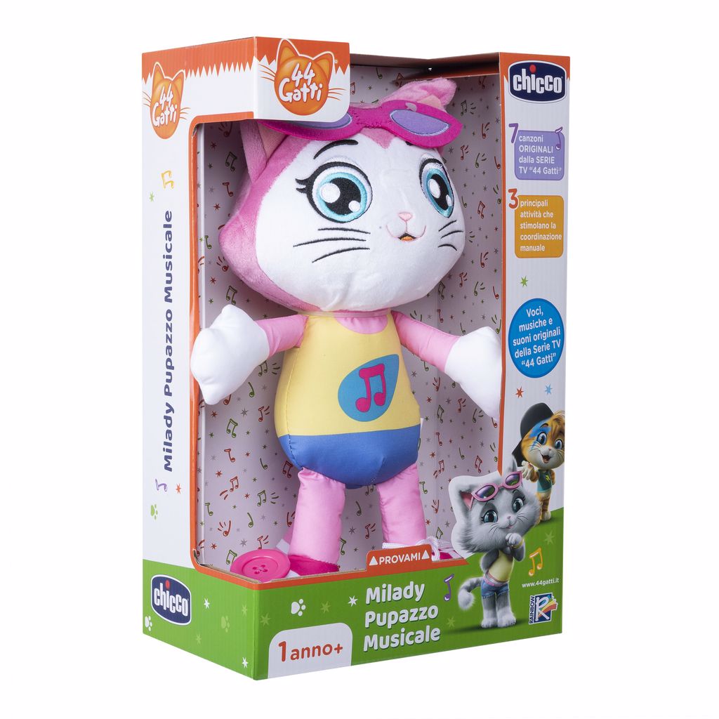 Brinquedo Educativo Pelúcia Musical Milady 44 Gatos Chicco