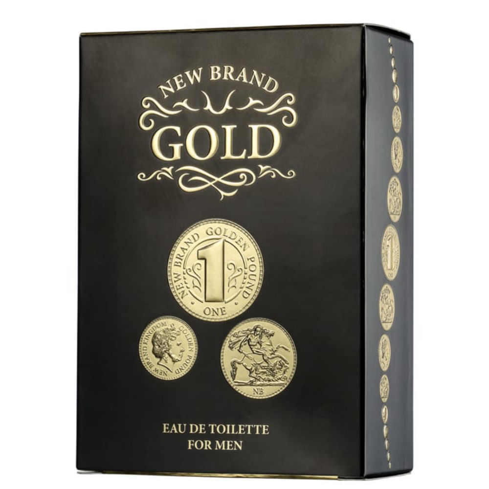Perfume Masculino New Brand  Gold for Men Eau de Toilette Masculino 100ml