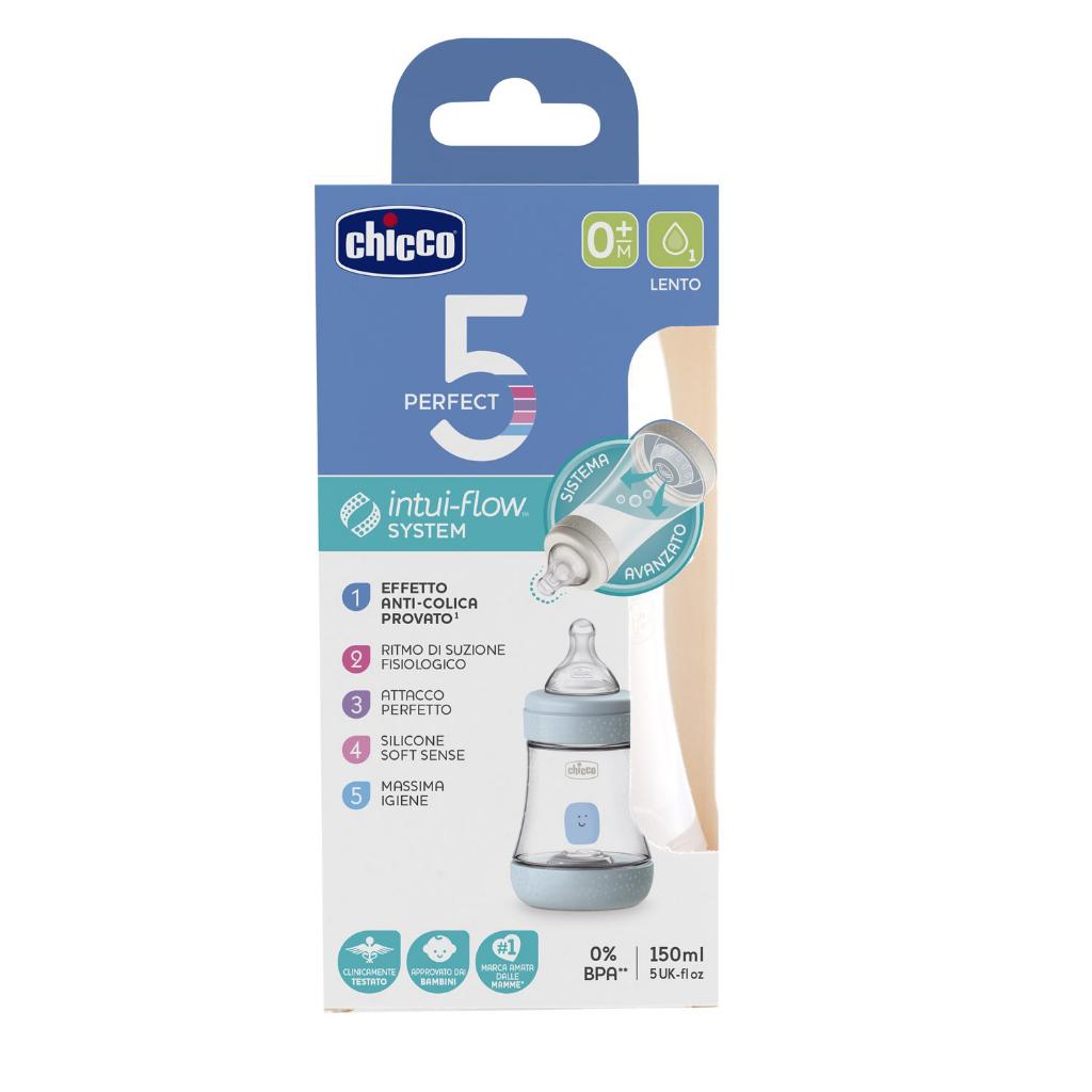 Mamadeira Perfect 5 Chicco Azul 150 ml