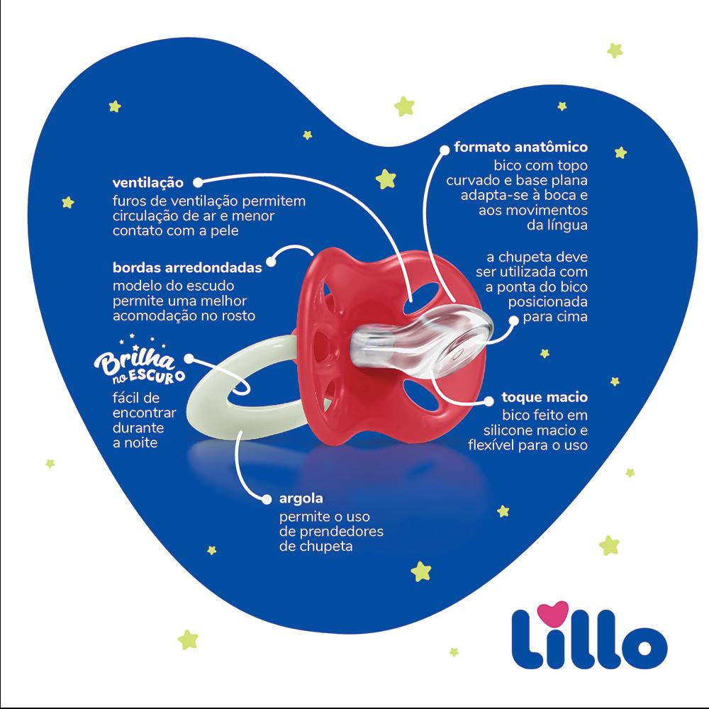 Chupeta Lillo Soft Comfort 0 a 6 meses Silicone Rosa - PanVel