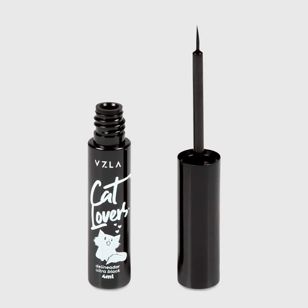 Delineador Vizzela Cat Lovers Preto 4ml