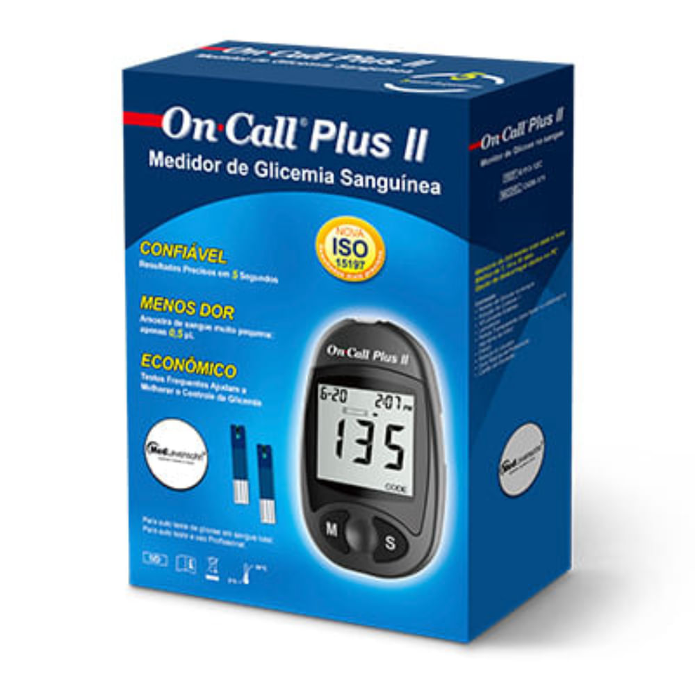 Monitor de Glicose com Caneta Lancetadora On Call Plus II
