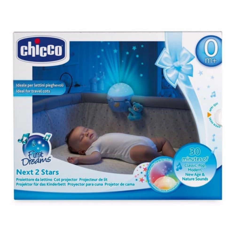 Projetor Berço Next 2 Stars Azul Chicco