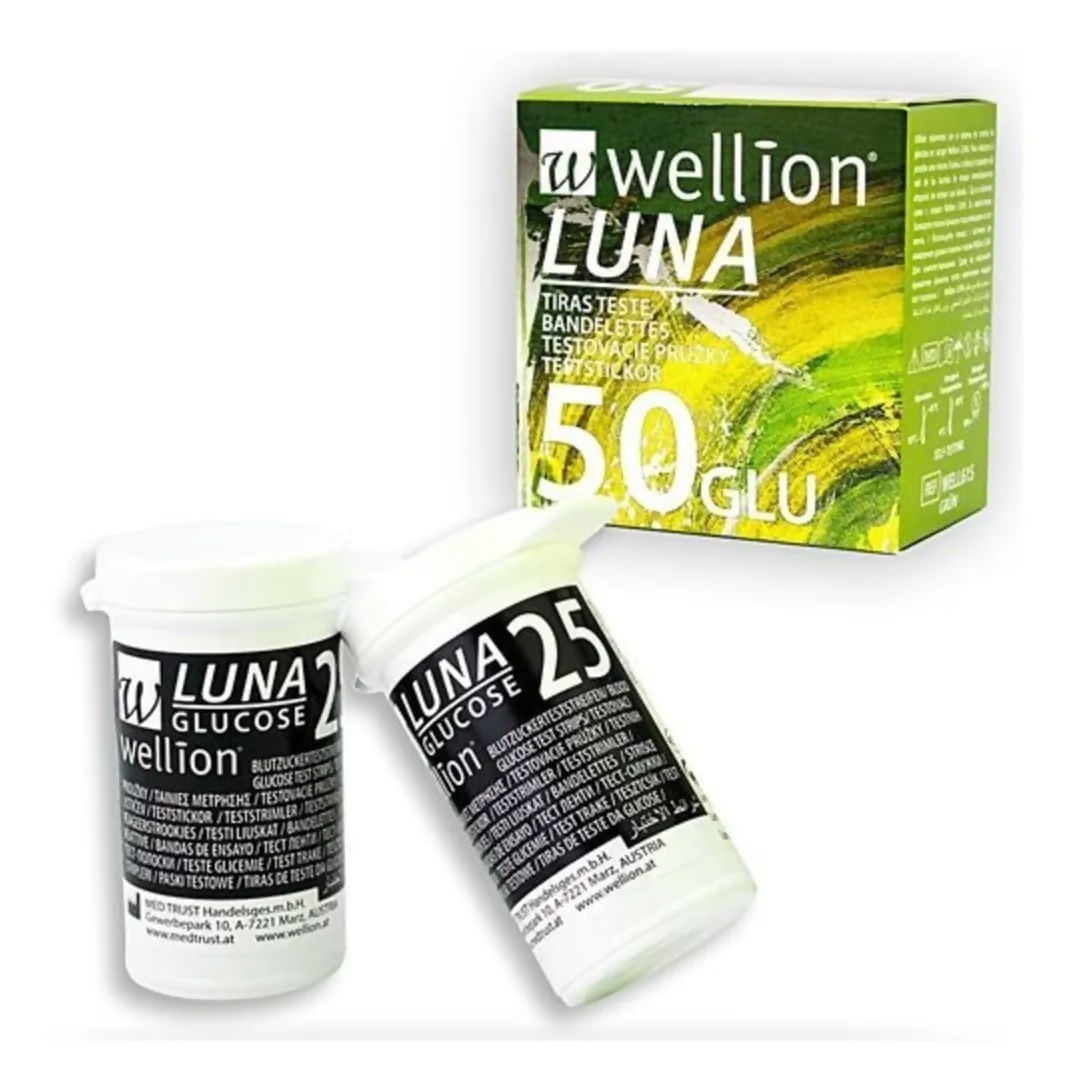 50 Tiras de Glicose Luna Wellion
