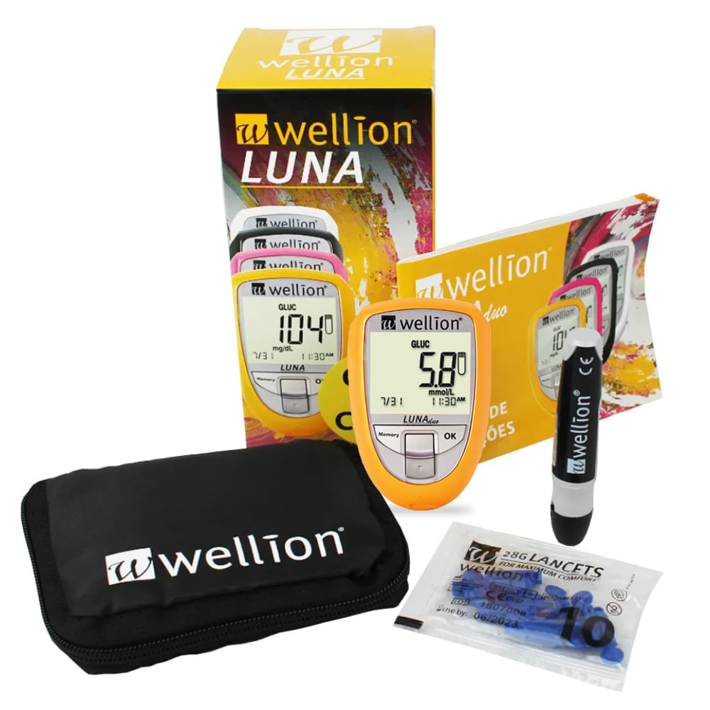 Kit Saúde Wellion para Controle do Colesterol e Glicose