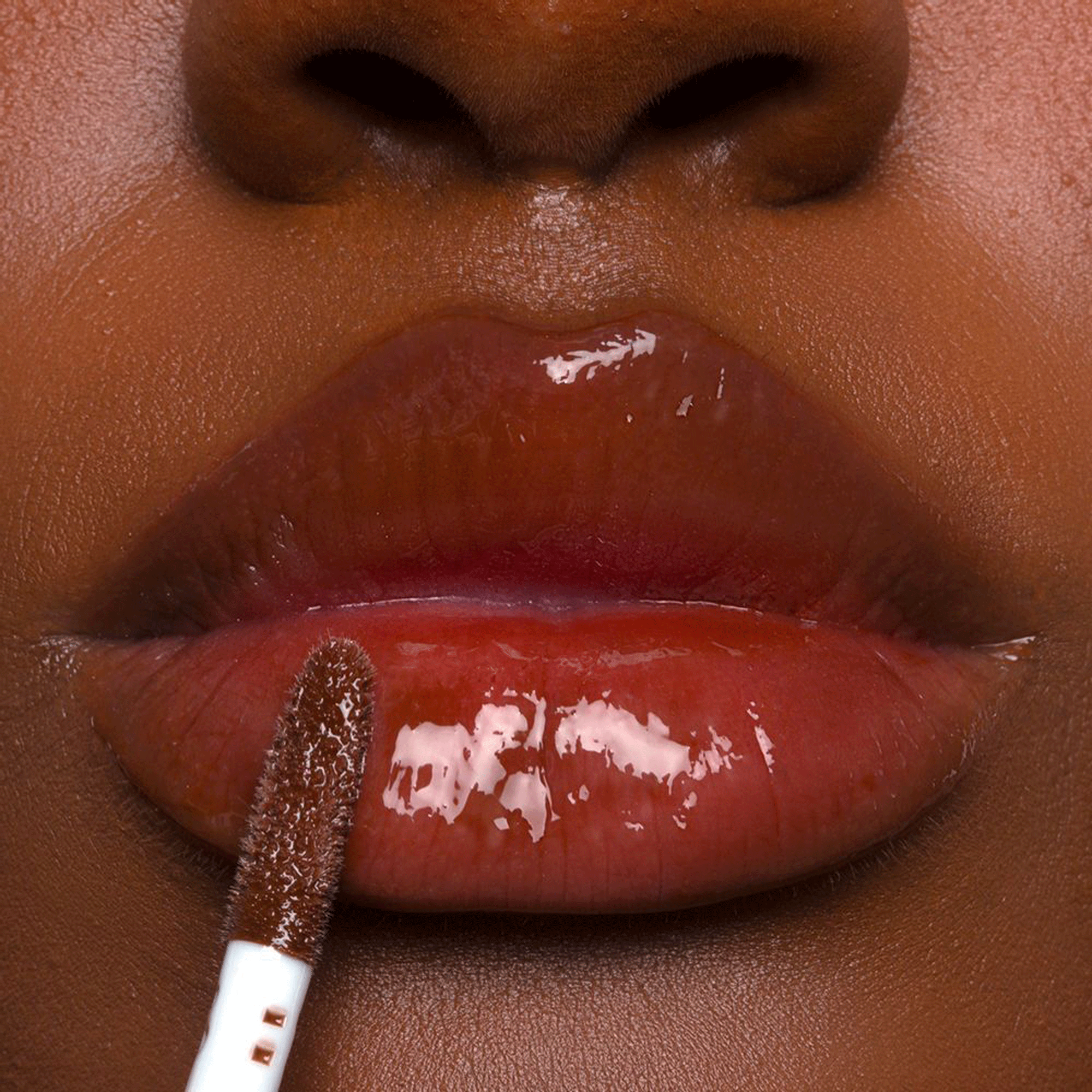 Gloss Labial Vizzela Hot Lips Brown 4g